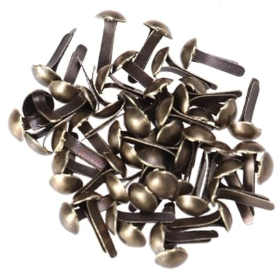 OATIPHO 100 Pezzi Chiodi a Due Punte Elettroplaccati Rotondi 4.5x8mm in Ferro Resistenti alla Ruggine Impermeabili per Lavori Creativi e Fai da Te