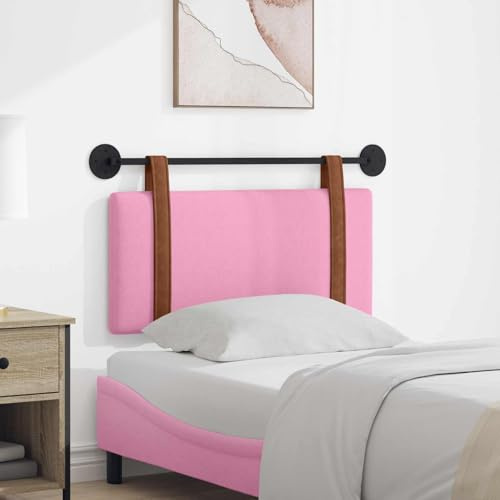 sephironlbb Testiera sospesa rosa anticata in poliuretano imbottita con telaio in legno e metallo, 90 x 55 x 5 cm, montaggio a parete, moderna testiera per letto per camera da letto, imbottitura