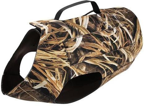 GUGULUZA Hundeweste aus Neopren, für die Jagd, Sicherheitsweste in Tarnfarben, 5 mm Neopren, S – XXXL (M (43,2 cm Halsumfang, 66 cm Brustumfang)