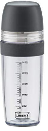 Lurch 10023 Dressing- und Teigshaker mit Zitruspresse und Mixer aus Kunststoff, Schwarz