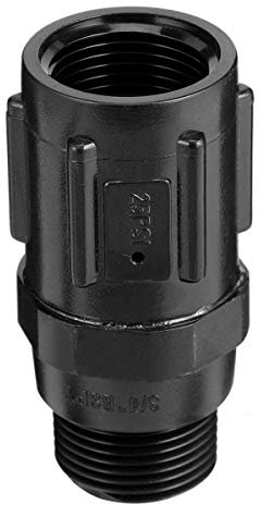 Baluue Garten Druckregler 25 Psi 3/4 Schlauchgewinde Tropfbewässerung Druckminderventil für Bewässerung Farm Park Garten (Schwarz)