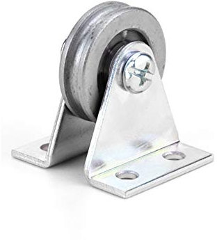 Chiloskit Lager Drahtseil Seilrolle mit Dreieck Halterung/L-Halterung, U-Nut-Rad mit Fuß