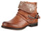 Elara Damen Biker Boots Nieten Stiefeletten Chunkyrayan 344 Camel-39