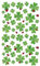 bsb Sticker - Aufkleber mit gemusterten Kleeblättern und Marienkäfern - 3 Stickerbögen in 7,8 x 12,5 cm - kleine selbstklebende Sticker zum Verzieren