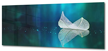 Concept Crystal Gemälde auf Glas – Wandmotiv – Glasbild - Erhältlich in 5 verschiedenen Größen – Blumen und Blätter Serie 03
