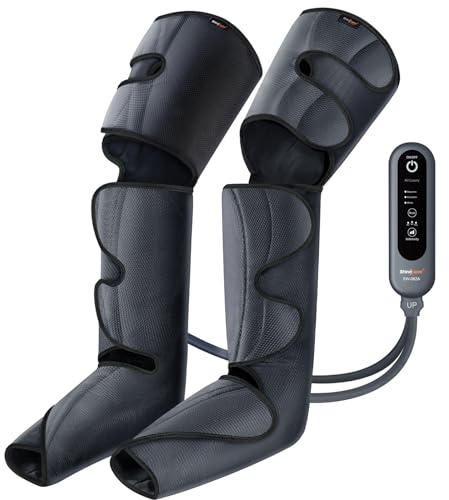 SHINE WELL Leg Compression Massager, Air Compression Massager for Circulation and Pain Relief, 3 Modes 3 Intensities 2 Extenders and Adjustable Wraps, Gift for Family or Friend