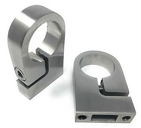 1xRing Rohr Halter V2A Edelstahl RohrSchelle Ø42,4 Wand- Pfosten Geländer Anker