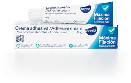 Senti2 Crema Adesiva per Protesi Dentali, Rosa, 40 g
