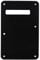 Guitar Anatomy Strat Stratocaster Electric Guitar Back Plate Trem Tremolo cover USA MEX FIT - Black (Single Ply)