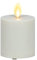 Luminara Candela votiva realistica a LED con fiamma mobile, IPX4, finitura piatta liscia e opaca, avorio perlato (larghezza x altezza), dimensioni: 5 x 8 cm (larghezza x altezza), per esterni