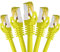BIGtec LAN Kabel 5 Stück 3m Netzwerkkabel CAT7 Ethernet Internet Patchkabel CAT.7 gelb Gigabit doppelt geschirmt Netzwerke Router Switch 2 x Stecker RJ45 kompatibel zu CAT.5 CAT.6 CAT.6a CAT.8