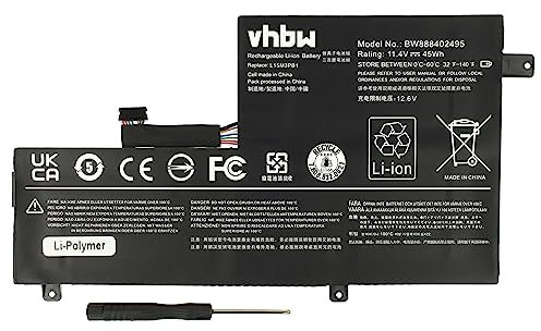 vhbw Akku kompatibel mit Lenovo Yoga 520-14IKB, 520-14IKB-80X8006KSP, 520-14IKB-81C8001DGE Notebook (3900mAh, 11,4V, Li-Polymer)