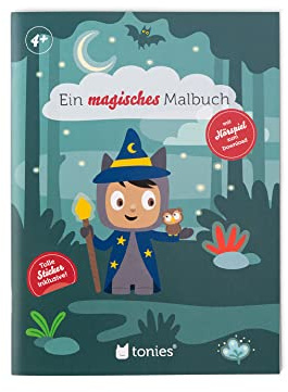 tonies Magisches Malbuch mit Stickern, Ausmalbuch – Freundschaftstag im Zauberwald inklusive Hörspiel Figur zum Download
