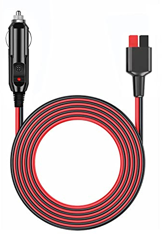 MJPOWER Anderson Power Pole to 12V/24V Cigarette Lighter Socket Car Charging Cable Compatible Portable Power Station Solar Generator with Anderson Input Port 15A Fuse 6.6FT DC Adapter Car Charger
