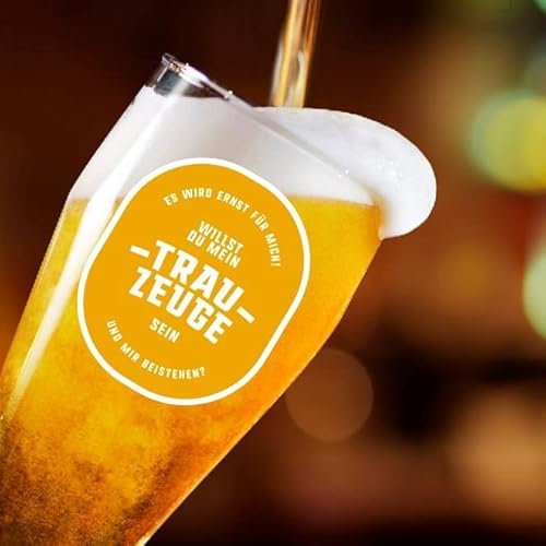 Weizenglas Trauzeuge Freund Hochzeit personalisiertes Geschenk