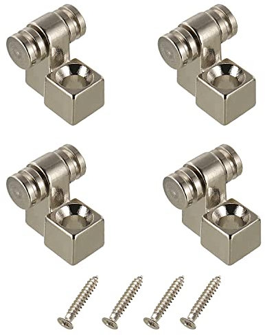 HUAREW 4PCS Guitar Roller String Trees Retainer String Guides for Electric Guitar Bass with Screw(Silver)