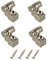 HUAREW 4PCS Guitar Roller String Trees Retainer String Guides for Electric Guitar Bass with Screw(Silver)
