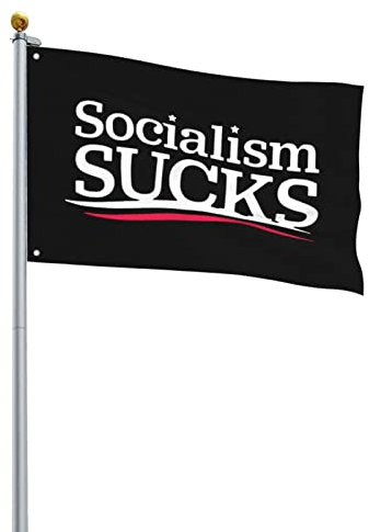 90X150cm Flagge Der Sozialismus Ist Scheiße Garten Banner Mit Metall-Ösen Dekoration Fähnchen Dekorative Garten Fahnen Für Haus Drinnen Feiertage