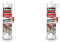 Rubson Maison Mastic Acrylique Murs & Fenêtres, mastic acrylique blanc pour intérieur & extérieur, comble fissure, joint porte et fenêtre, 280 ml (Lot de 2)