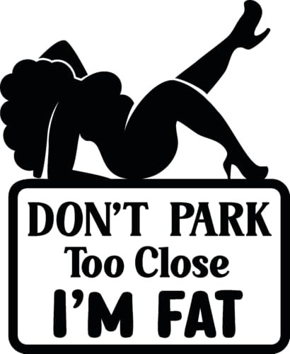 Don't Park Too Close Funny Car Bumper Sticker - Funny Car Accessories - Cute - Window - Van - Caravan - Motorhome - Campervan (Black)