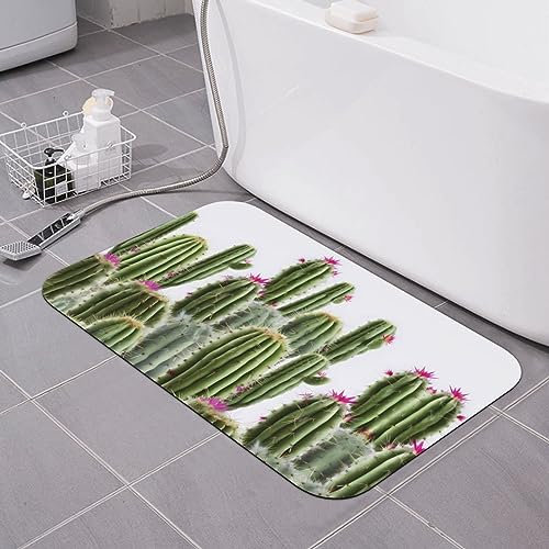 BTCOWZRV Kaktus-Badematte, Kieselgur, Badematte, super saugfähig, schnell trocknend, für Heimdekoration, 40 x 60 cm