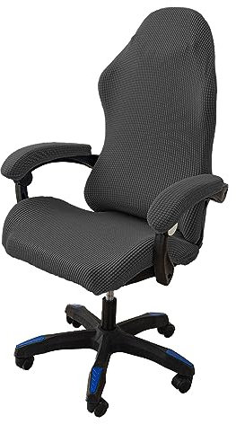 LIFEDX Coprisedia da Gaming Elasticizzata,Ergonomica Coprisedia per Sedia da Gioco,Fodera per Sedia da Ufficio con Braccioli/Schienale della Sedia per Sedia da Computer Gioco,Senza Sedie-Dark Gray