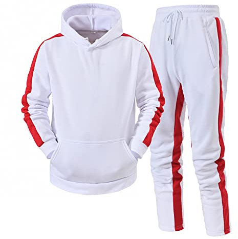 Viunychn Finchsuit 1 Herren Jogging Anzug Trainingsanzug Sportanzug aus Baumwolle Gym Warm Tracksuit Atmungsaktiv Hausanzug @4