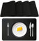 Lumaca Tischsets Abwaschbar, Set mit 4 Platzsets Abwaschbar,Tischset Hitzebeständig, rutschfest, für Küchentisch und Restaurants,Schwarz