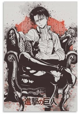 YBRAVO Titan Levi Ackerman Poster Dekorative Malerei Leinwand Wandkunst Wohnzimmer Poster Schlafzimmer Malerei,Wandkunst Bilddruck Moderne Familienzimmer Dekor 08x12inch(20x30cm)