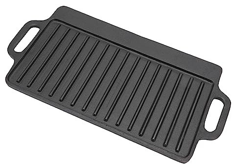 Plancha para Parrilla, Estufa de Calefacción Uniforme Parrilla Superior Placa Teppanyaki Respetuosa con el Medio Ambiente de Doble Cara Engrosada y Duradera para Barbacoa para el