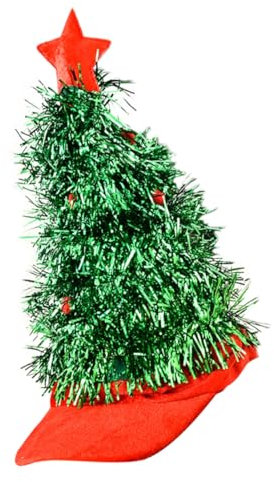 CIYODO 1 Stk Weihnachtsbaummütze christmas tree hat Weihnachtsfeier Kopfschmuck Feiertagsbaumhut Kleider Hüte Weihnachtsmütze lustiger Partyhut Weihnachten Kleidung Requisiten Vlies