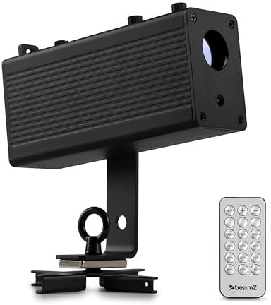 BeamZ LP10 - Logo Projektor mit 10 Motiven, einfache Montage, inkl. Wandhalterung, Gobo Projektor, Akku (Wiederaufladbar) bis zu 12 Stunden, Montage-Set, Light Projector mit Zoom, Fokus