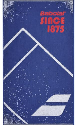 Babolat Unisex-Adult Medium Towel, Sporthandtuch Modell 50cm x 90cm, Farbe Dunkelblau, Einheitsgröße, Ideal für Tennis, Fitness und Sportaktivitäten, Weiches und saugfähiges Material, 50x90 cm