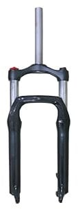 AUTES 24 inch 4.0 Fat Tire Electric Bike Suspension Fork, Spacing Hub 135mm 1 1/8 Straight Tube MTB Manual Lockout 9mm QR Mountain Bike Single Shoulder Ebike Front Forks (24×4)