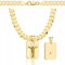 AMAR OPRAVA goldketten herren Medaille mit Kreuz 585, Kette Herren 925/585 - goldkette herren 585 massiv 60 cm - Medaille Kette - Goldkette Kreuzkette - Halskette Herren 6,5 mm Panzerung