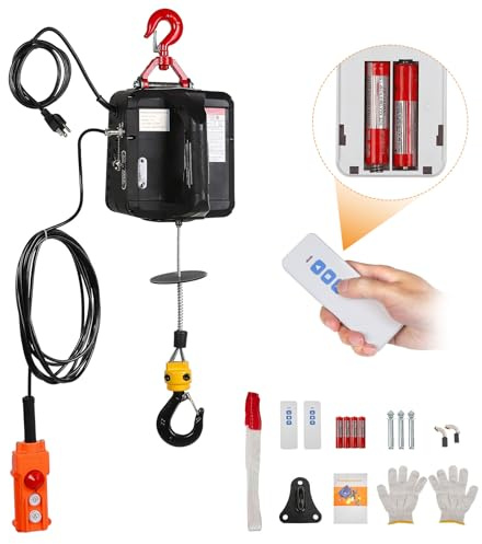 BEAMNOVA 3-in-1 Portable 1543lbs Electric Hoist Wireless Remote Control