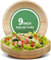 RelianceUK 100 Pack 9 Inch(23cm) Round Disposable Palm Leaf Plates | Biodegradable, Compostable, Microwave Safe Picnic Party Plates | Suitable for Hot and Cold Food Items
