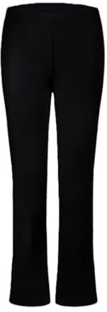 New Women's Ribbed Trousers, Black, Bootleg, Elasticated Waist, Ladies Comfy, Work Wear, Stretch Pants (UK, Numeric, 8, 22, Regular, Regular, 14, Black)