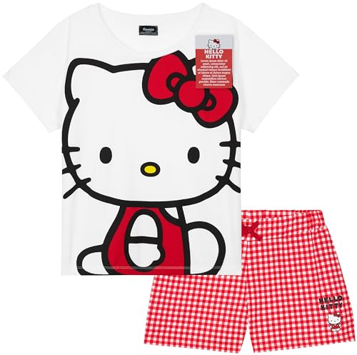 Hello Kitty Pigiama Donna Corto Set Pigiami Ragazza Estivi Kawaii Morbido e Confortevole Abbigliamento da Casa Idee Regalo per Lei
