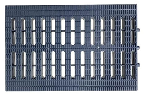 Caniveau Exterieur Grille de Drainage en Plastique à Haute Teneur en Polymère, Grilles de Drainage Des Égouts - 30x20x2,5 Cm, Grille de Couverture de Tranchée Antidérapante/ Grille de Crépine de Drain