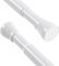 Shower Curtain Pole 75-160cm 1Pcs Tension Rods for Curtains Non-Slip White Extendable Curtain Poles No Drilling Shower Curtain Rod No Rust Shower Curtain Pole for window,Wardrobe and Bedroom