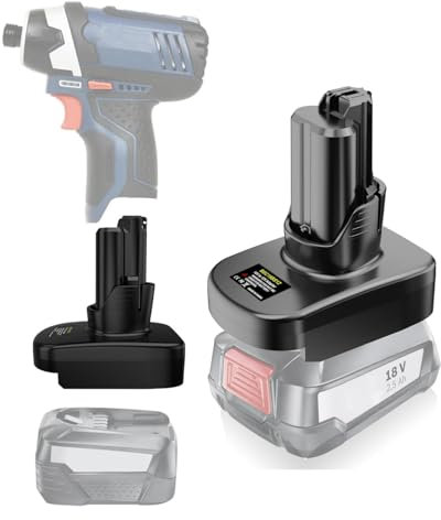 BOSC18BS12 Batterieadapter für Bosch 12V -Elektrowerkzeuge, Adapterkonvertieren für Bosch PBA 18V Lithiumbatterie für Bosch 12 V Elektrowerkzeuge
