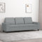 Willood 3 Sitzer Sofa Couch Gästesofa fürs Wohnzimmer Schlafzimmer Gästezimmer Modern Hellgrau 180 cm Stoff