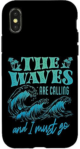 iPhone X/XS Surfing The Waves Are Calling Ocean Wave Surfer Case