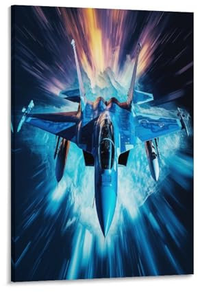 Jet Fighter Tableau Décoratif Imprimé Sur Toile Street Art Graffiti Toile Peinture Mur Art Affiches Et Impressions Inspiration Oeuvre Aircraft Photo Pour Salon Décor Cadeau De Noël 24x36inch(60x90cm)
