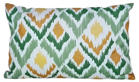 JACK 30x50cm Motiv Outdoor Lounge Kissen Dekokissen inkl. XXL-Füllung Wasserabweisend Sitzkissen Garten Stuhl Lotus Effekt, Farbe:Abstrakt Grün