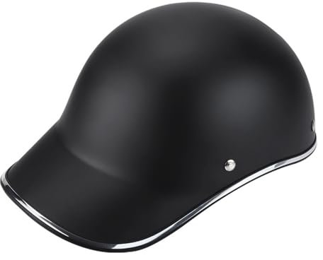 Casco Mezzo Moto Vintage, Caschi Cromwell, Certificazione Ece Unisex Adulto Scodella Portatile Casco Materiale ABS Fodera Traspirante, per Biker Cruiser Scooter Touring Casco B,XL=(61-62CM)