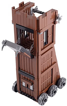 Lumitex Klemmbausteine Mittelalterliche Figur Waffen Set Bausatz, 463 Stück Mittelalterliche Szene Ritter Spielzeug