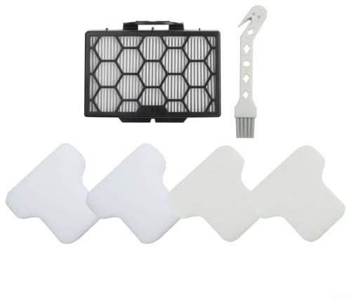 Juego de filtros para aspiradoras Shark CV100UKT/CZ250UKT/CZ250UKTDB, incluye filtros de esponja y cepillo