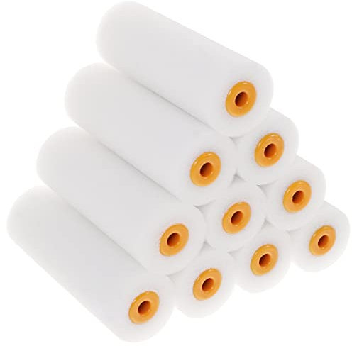 VILLCASE 10 Stück Schaumstoffrolle Mit Hoher Dichte Wände Abdeckung Für Farbroller Aus Schaumstoff Walzen Zum Lackieren Schaumfarbe Schaumstoff-farbroller Schaumrollenfarbe Schwamm Weiß
